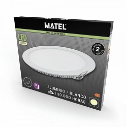 Compra DOWNLIGHT LED REDONDO BLANCO MATEL 18W CÁLIDA al mejor precio