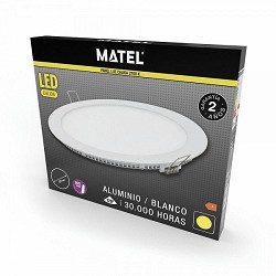 Compra DOWNLIGHT LED REDONDO BLANCO MATEL 24W CÁLIDA al mejor precio