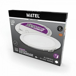 Compra DOWNLIGHT LED REDONDO PLANO MATEL BLANCO 18W FRÍA al mejor precio