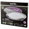 Compra DOWNLIGHT LED REDONDO PLANO MATEL PLATA 18W NEUTRA al mejor precio