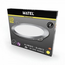 Compra DOWNLIGHT LED REDONDO PLATA MATEL 15W CÁLIDA al mejor precio