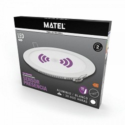 Compra DOWNLIGHT LED REDONDO SENSOR MATEL BLANCO 18W FRÍA al mejor precio