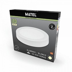 Compra DOWNLIGHT LED SUPERFICIE REDONDO BLANCO MATEL 12W NEUTRA al mejor precio