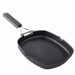 Compra GRILL ALUMINIO FUNDIDO MANGO ABATIBLE SUPERFICIE LISA XYLAN 28CM al mejor precio