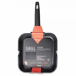 Compra GRILL ALUMINIO FUNDIDO MANGO FIJO SUPERFICIE LISA XYLAN 28CM al mejor precio