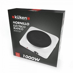 Compra HORNILLO ELÉCTRICO BLANCO 1 FUEGO 1000W KÜKEN al mejor precio