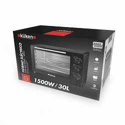 Compra HORNO ELÉCTRICO KÜKEN 30 LITROS 1500W al mejor precio