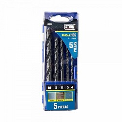 Compra JUEGO BROCAS HSS STEIN 4 A 10 MM DIN 338 5 PIEZAS al mejor precio