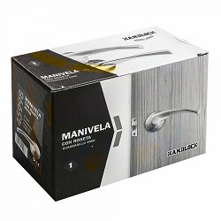 Compra MANILLA ALUMINIO CON ROSETA 65MM HANDLOCK CURVA ORO MATE al mejor precio