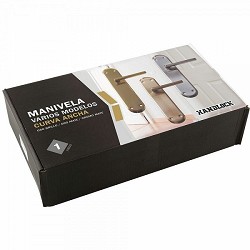 Compra MANILLA ZAMAK RECTA HANDLOCK CON PLACA ANCHA CROMO MATE al mejor precio