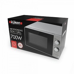 Compra MICROONDAS KÜKEN 700W 20L INOX GRILL al mejor precio