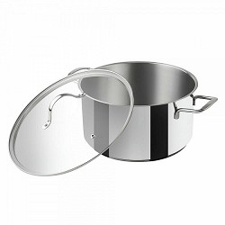 Compra OLLA INOX INDUCCIÓN CON TAPA DE CRISTAL 26CM al mejor precio