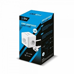 Compra POWERCUBE 10A 3 TOMAS + 3USB ONLEX CABLE 1,5M BLANCO al mejor precio