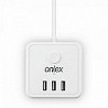 Compra POWERCUBE 10A 3 TOMAS + 3USB ONLEX CABLE 1,5M BLANCO al mejor precio