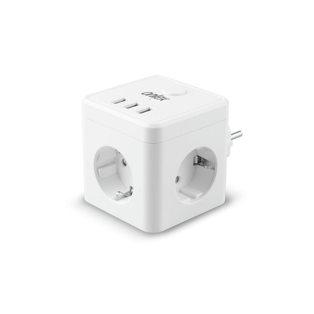 Compra POWERCUBE 10A 3 TOMAS + 3USB ONLEX SIN CABLE BLANCO al mejor precio