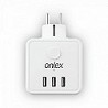 Compra POWERCUBE 10A 3 TOMAS + 3USB ONLEX SIN CABLE BLANCO al mejor precio