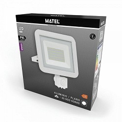 Compra PROYECTOR LED CON SENSOR BLANCO MATEL 50W al mejor precio