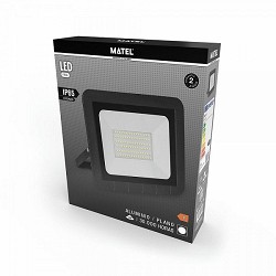 Compra PROYECTOR LED PLANO NEGRO MATEL IP65 10W FRÍA al mejor precio