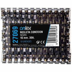 Compra REGLETA CONEXIÓN NEGRA ONLEX 16MM 30A al mejor precio