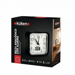 Compra RELOJ ANALÓGICO KÜKEN ALARMA NEGRO al mejor precio