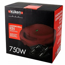 Compra SANDWICHERA DESMONTABLE GRILL 750W RED KÜKEN al mejor precio