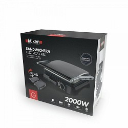 Compra SANDWICHERA ELÉCTRICA GRILL 2000W KÜKEN al mejor precio