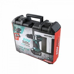 Compra TALADRO PERCUTOR BRUSHLESS VATTON 20V 1 BATERÍA 4.0Ah al mejor precio