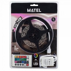 Compra TIRA LED MATEL 12V 3 METROS IP20 14W RGB al mejor precio