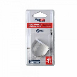 Compra TOPE PUERTA HANSTIK ADHESIVO OVAL METACRILATO al mejor precio