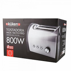 Compra TOSTADORA INOX 2 RANURAS 800W KÜKEN al mejor precio