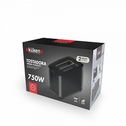 Compra TOSTADORA PLÁSTICO KUKEN 750W 2 RANURAS NEGRA al mejor precio