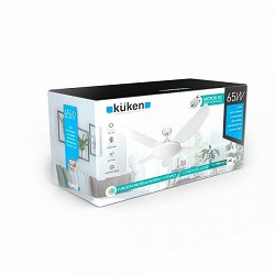 Compra VENTILADOR DE TECHO LUZ LED KÜKEN BLANCO 65W al mejor precio