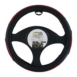 Funda para volante de 38 cm detalle rojo dunlop