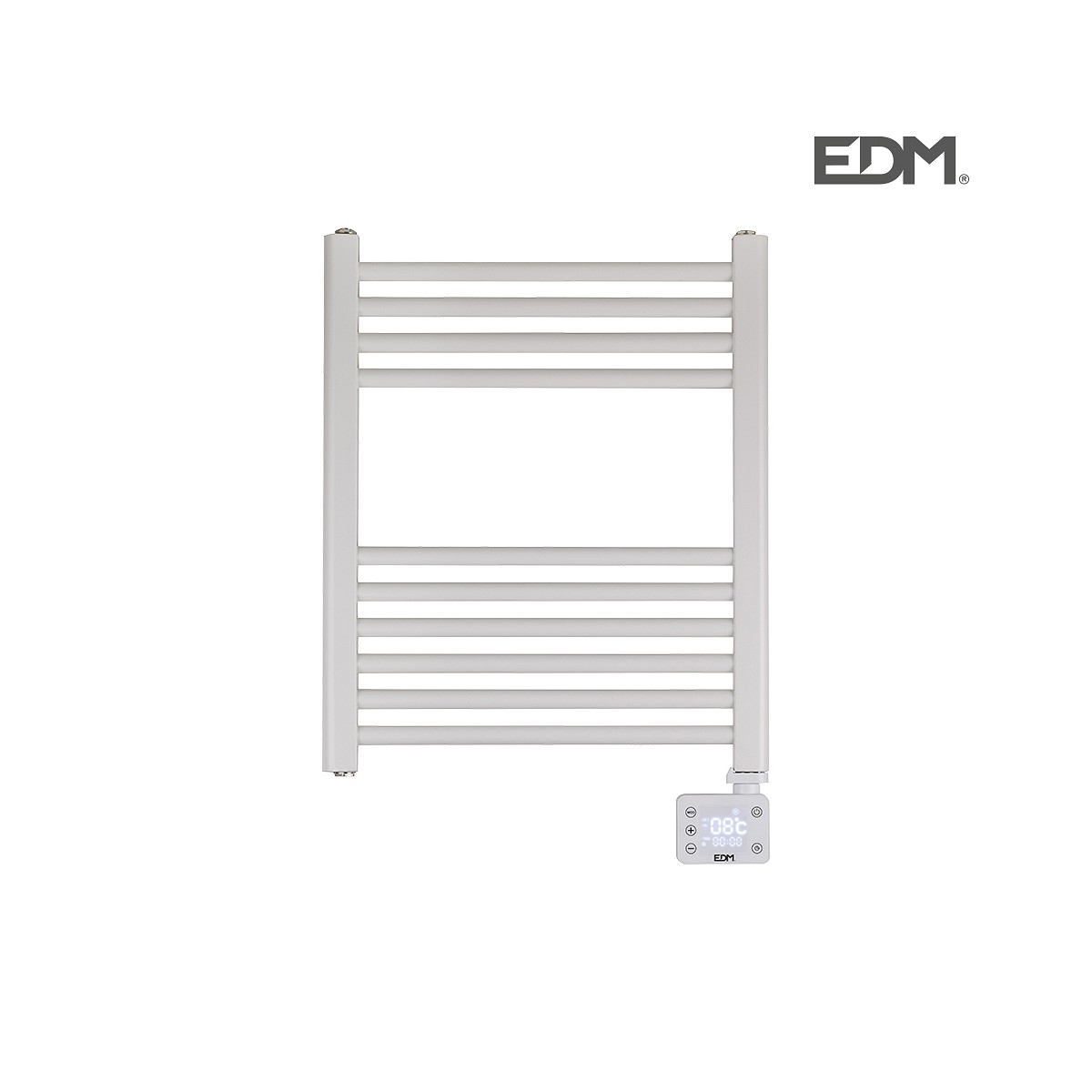 Radiador/ toallero electrico blanco con temporizador. edm