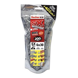 Big pack tacos fischer sx plus ø6x30mm 200 unid. + 40 unid. gratis 568725