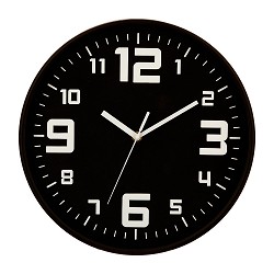 Reloj color negro ø30cm