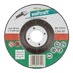 Disco corte para piedra ø115x2,5x22,23mm. 1621099 wolfcraft