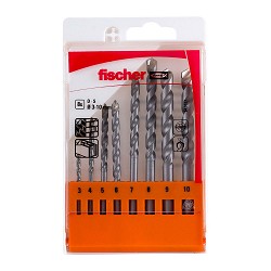 Pack 8 brocas percusion s ø3/4/5/6/7/8/9/10mm 543027 fischer