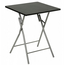 Mesa plegable negra 60x60x75cm