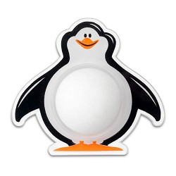 Tope de pared adhesivo pingüino blanco inofix