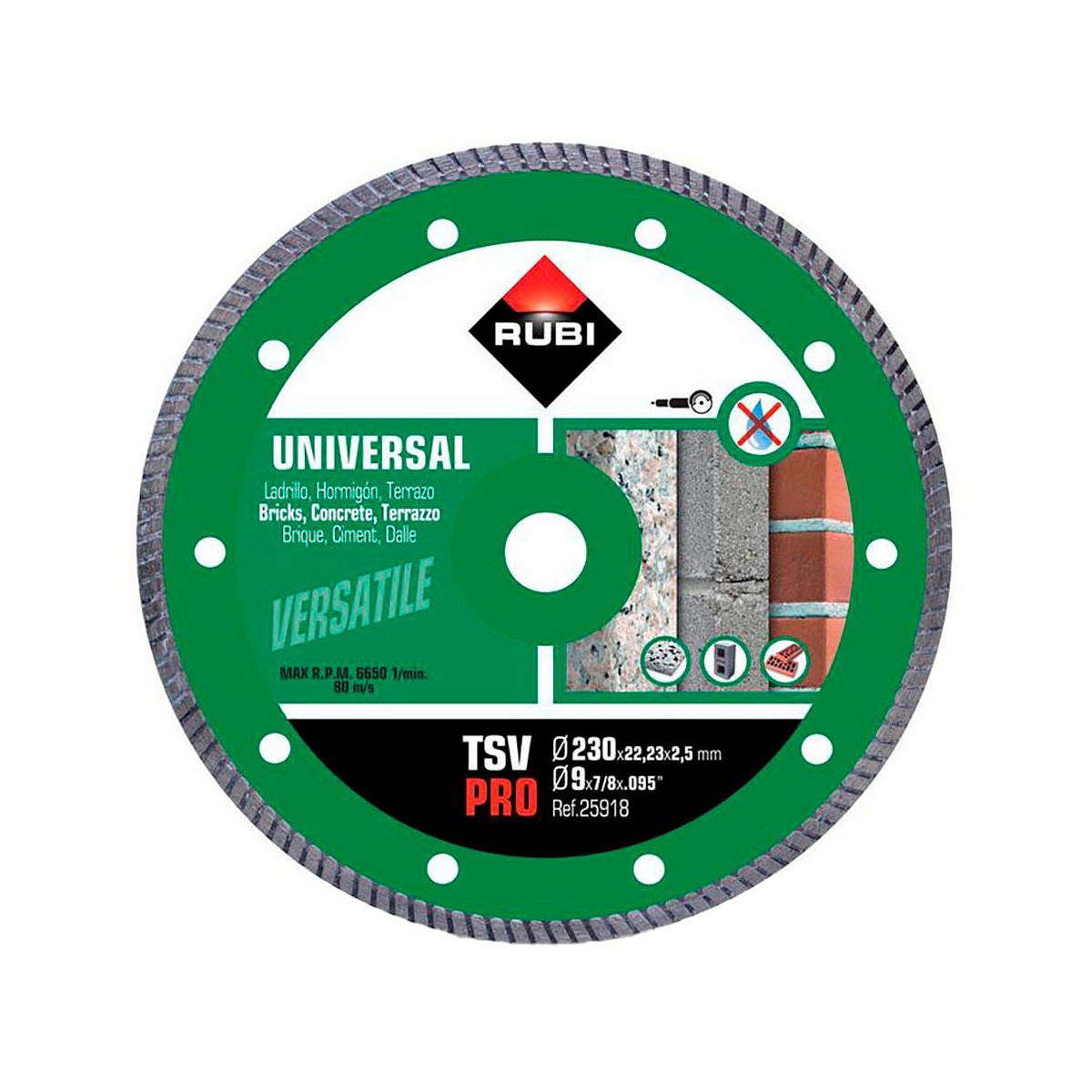 Disco diamantado tsv ø230mm pro 25918 rubi