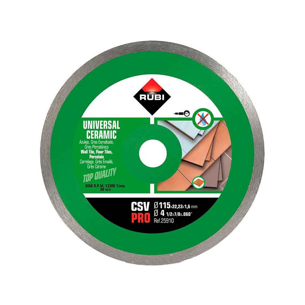 Disco diamantado csv ø115mm pro 25910 rubi