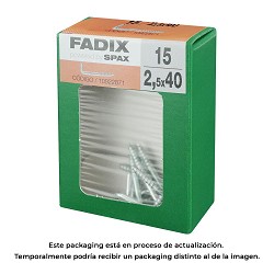 Caja m 15 unid.. alcayata roscada cinc 2,5x40mm fadix