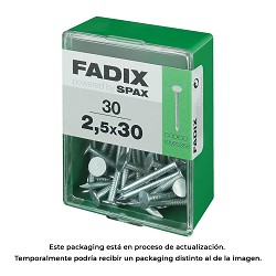 Caja m 30 unid. clavo cp ancha acero 2,5x30mm fadix