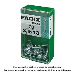 Caja s 20 unid. tornillo rosca chapa cr autot. 3,9x13mm fadix