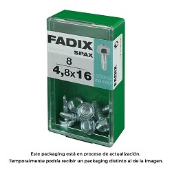 Caja s 8 unid. tornillo rosca chapa hexagonal autot. 4,8x16mm fadix