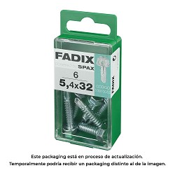 Caja s 6 unid. tornillo rosca chapa hexagonal autot. 5,4x32mm fadix