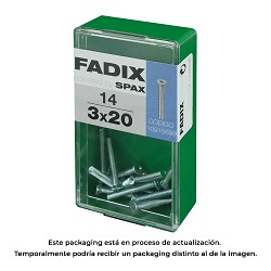 Caja s 14 unid. tornillo metrica cp m 3x20mm fadix