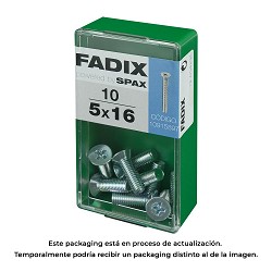 Caja s 10 unid. tornillo metrica cp m 5x16mm fadix