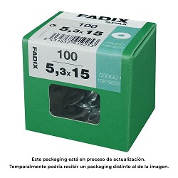 Caja l 100 unid. arandela plana ancha cinc 5,3x15mm fadix